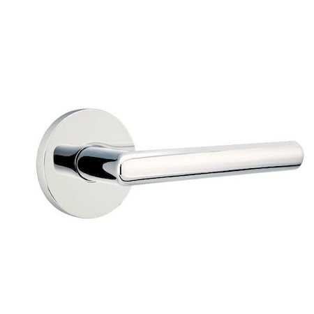 Emtek Stuttgart Lever Left Hand 2-3/8 in Backset Privacy w/Disk Rose for 1-1/4 in to 2 in Door 5209STUUS26LH
